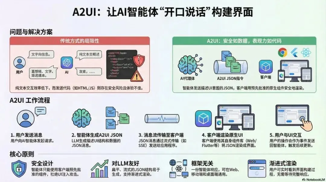 谷歌重磅开源 A2UI，这将会是2026年Agentic UI的王炸级标准！