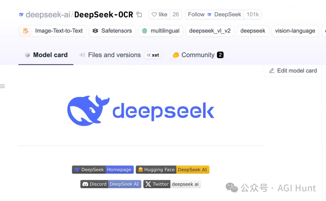DeepSeek 再开源：发布 3B MoE OCR 模型，视觉压缩高达20倍