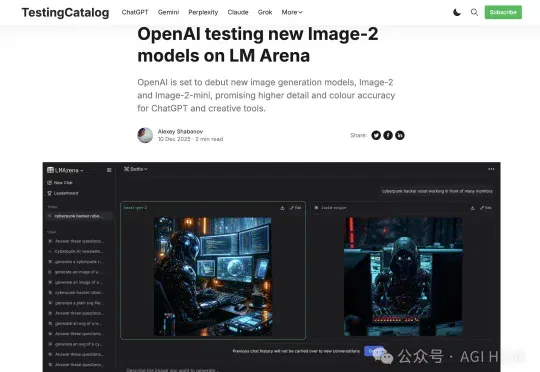 OpenAI 新图像模型 GPT-Image-2 泄露