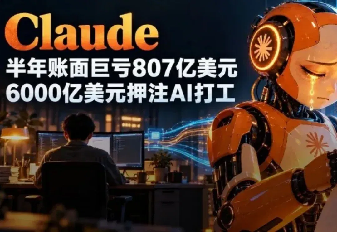 半年巨亏80,000,000,000美元！Anthropic招股书曝光了