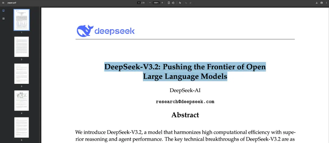 DeepSeek-V3.2｜技术报告解读