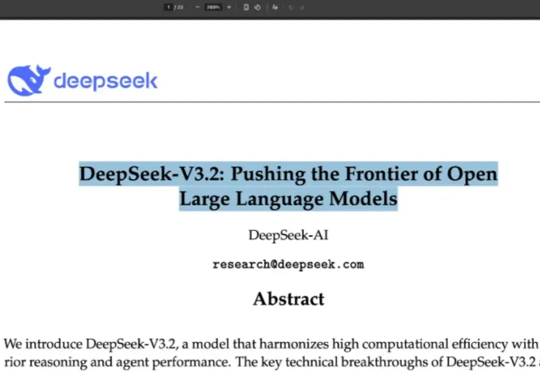 DeepSeek-V3.2｜技术报告解读