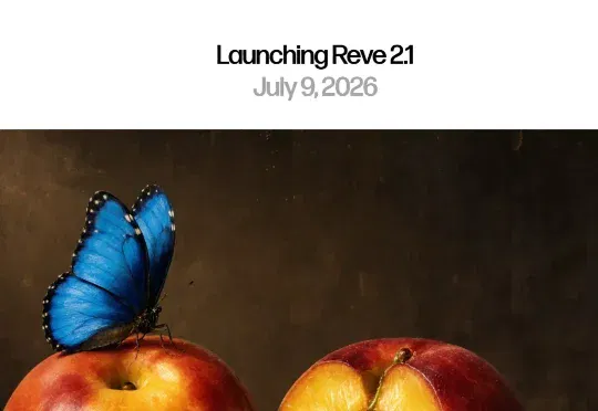 Reve 2.1 发布：在 Arena 文本到图像排行榜上排第二，训练算力仅为竞品十分之一