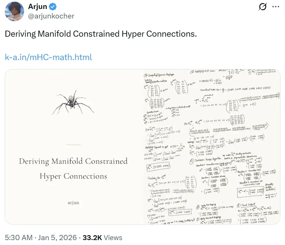 租了8张H100，他成功复现了DeepSeek的mHC，结果比官方报告更炸裂