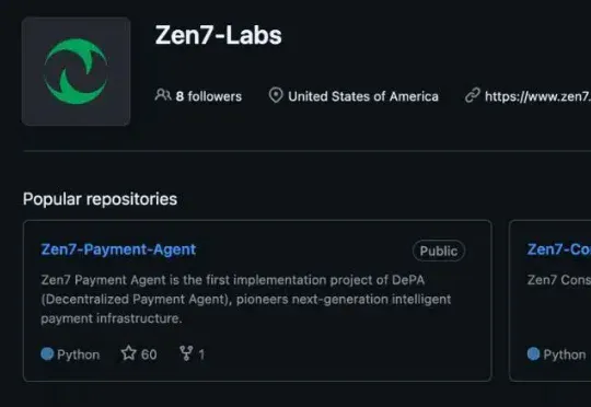 Zen7 Labs 开源全球首个去中心化支付智能体（DePA），打造下一代AI Agent 金融基础设施