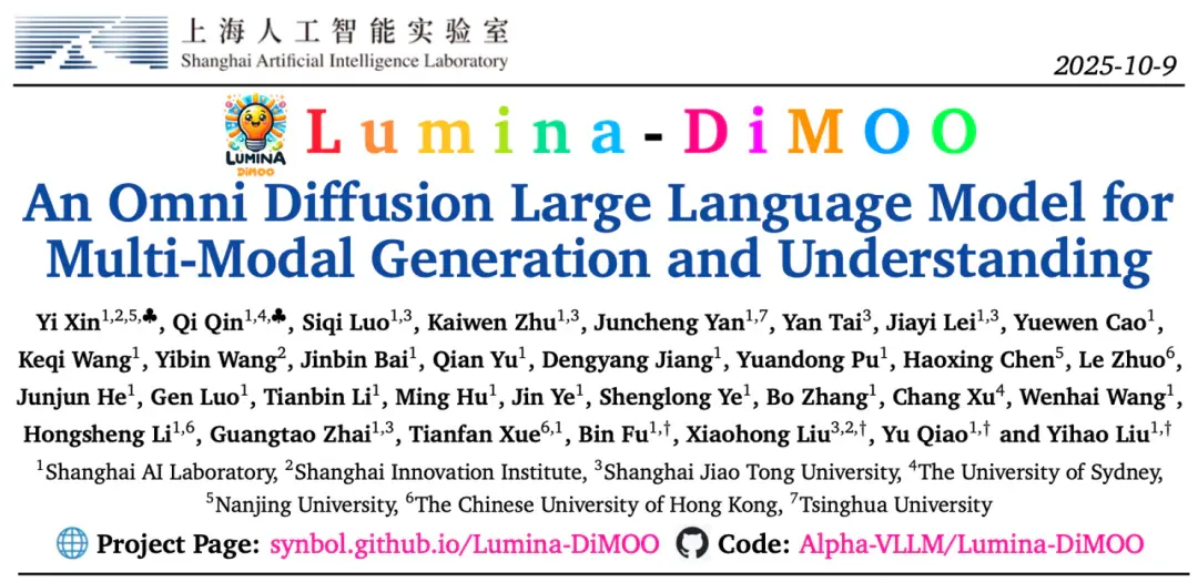 Lumina-DiMOO：多模态扩散语言模型重塑图像生成与理解