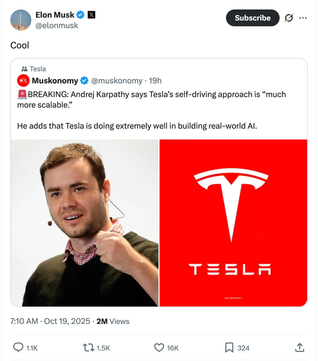 马斯克发起编程人机大战！卡帕西说了不