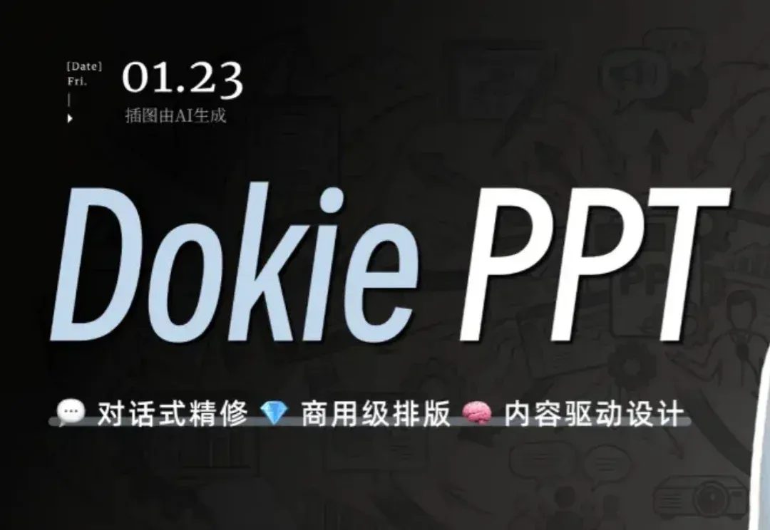 对话式精修PPT,Dokie终于让我觉得能交付了。