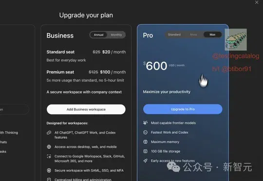 ChatGPT要卖 500 美元的Pro Max套餐了！