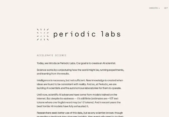 速递｜前OpenAI与DeepMind创立，AI科学实验室Periodic Labs，估值涨5倍至70亿美元