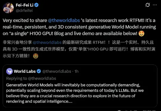 李飞飞全新「世界模型」问世！单张H100实时生成3D永恒世界
