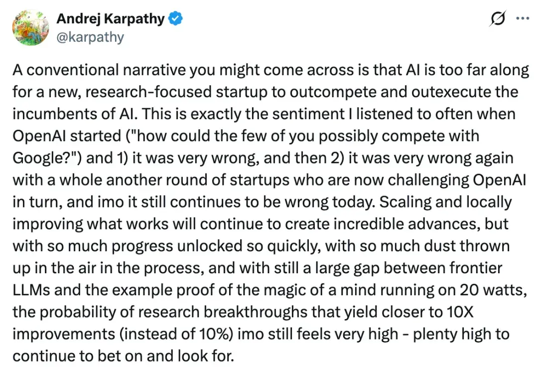 Karpathy盛赞，啥都没有的创业公司刚融了1.8亿美元，要用小数据造强智能