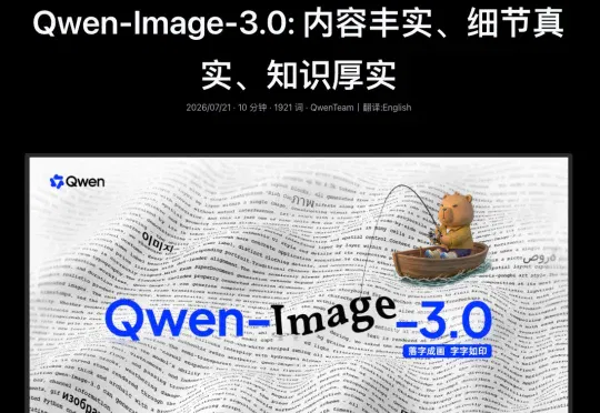 阿里通义发布第三代图像生成模型Qwen-Image-3.0,一手实测