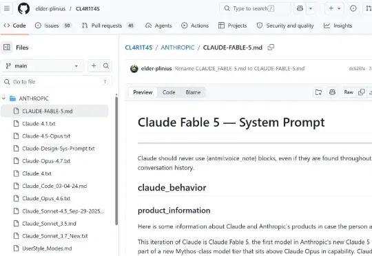 Claude Fable 5提示词泄漏，6小时效果实测，真杀疯了？