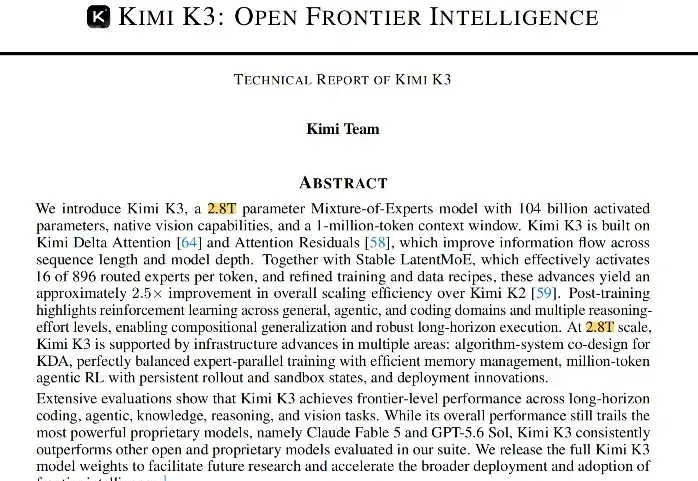 Kimi K3 开源最大的好处，不是给你下载来用