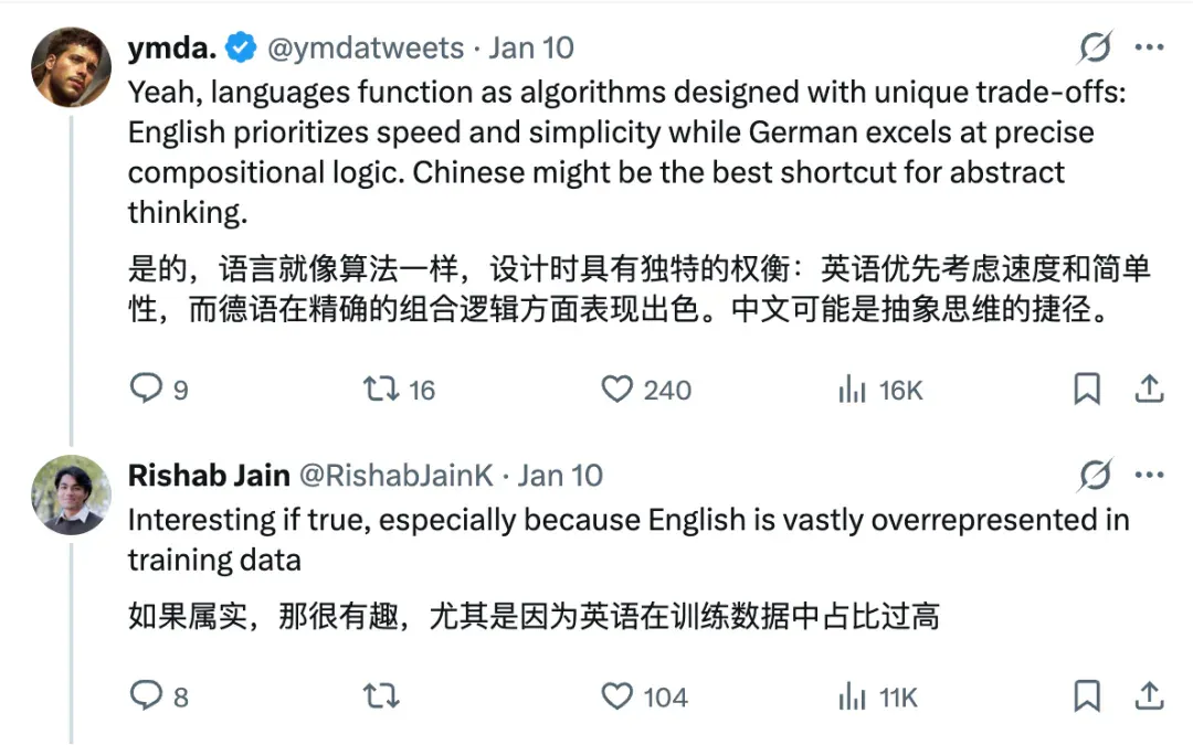 老外傻眼！明用英文提问，DeepSeek依然坚持中文思考