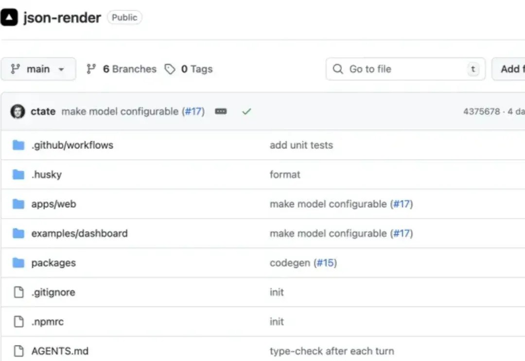 Vercel 开源 json-render！短短 4 天狂揽 7500 Star，这才是 AI 生成 UI 的终极解法！