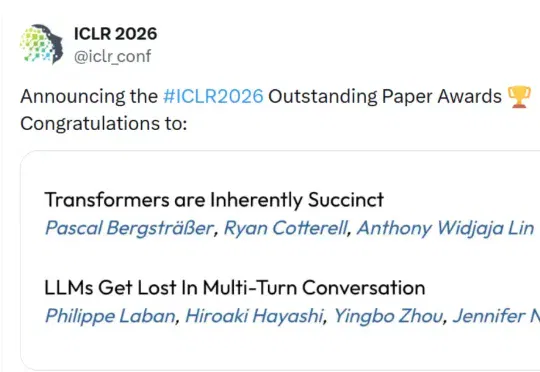 ICLR 2026获奖论文揭晓：两篇杰出论文，大神Alec Radford经典工作获时间检验奖