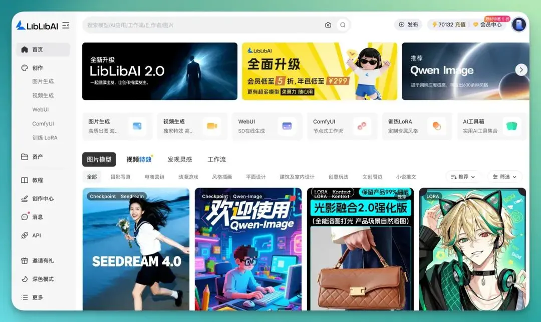 LiblibAI 正式推出2.0，十字路口第一时间评测：从 1.0 到 2.0，什么变了？