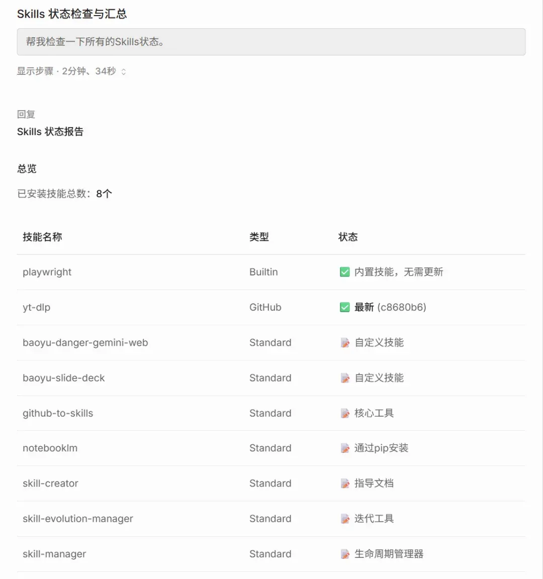 我们花了两天时间，终于造出了能自我进化的Skills管理器。