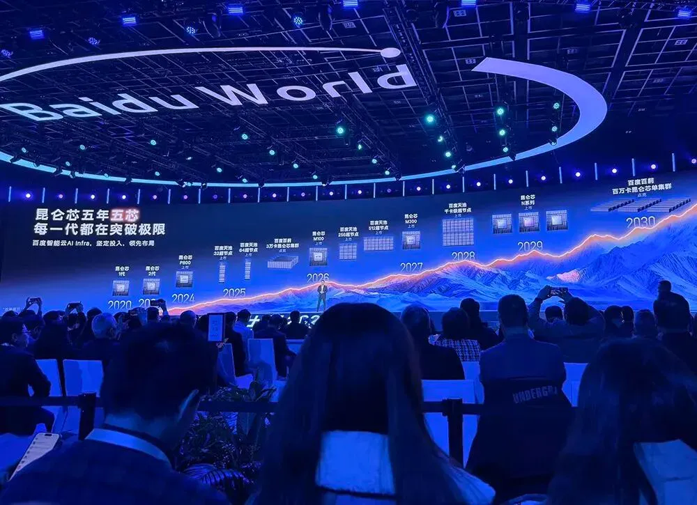 百度连甩两款自研AI芯片！昆仑芯五年路线图公开