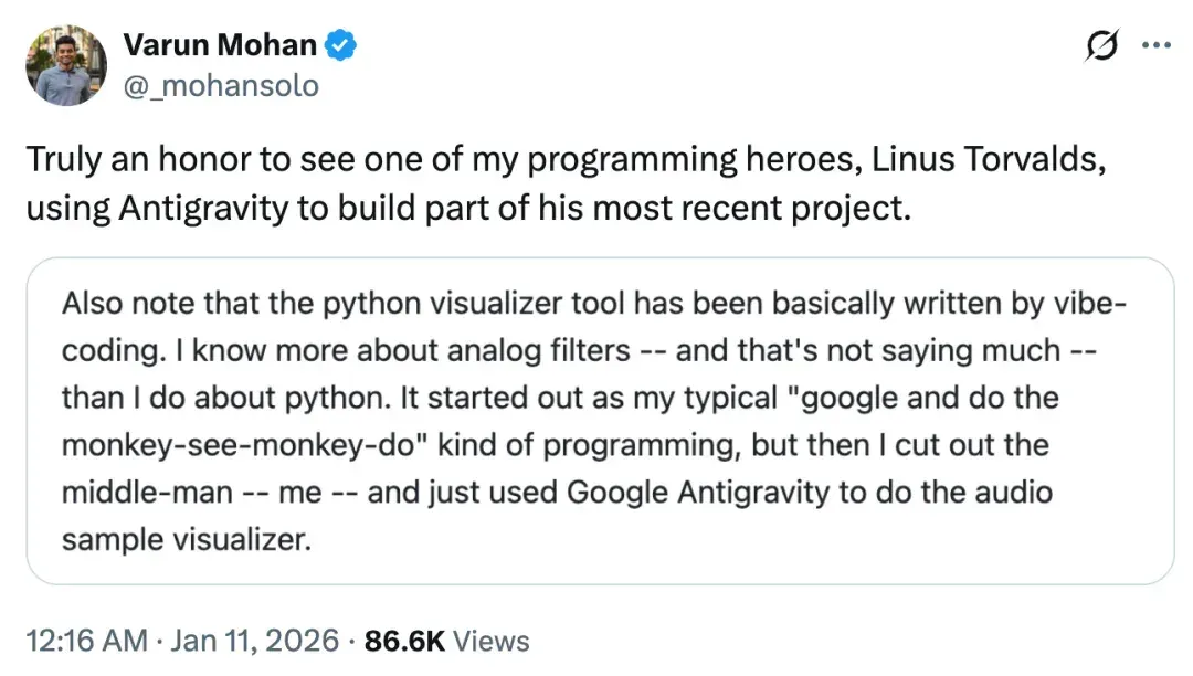 真香！刚骂完AI，Linux之父的首个Vibe Coding项目上线