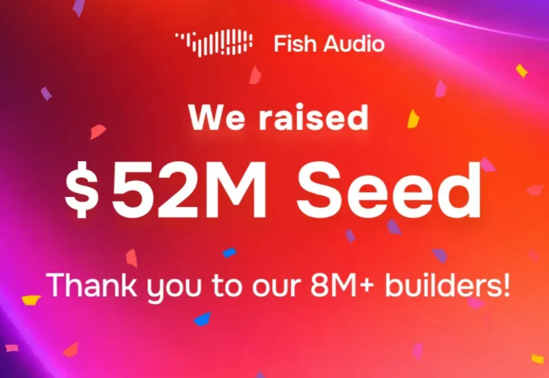 AI语音创企Fish Audio完成5200万美元种子轮融资，用户超800万 丨News