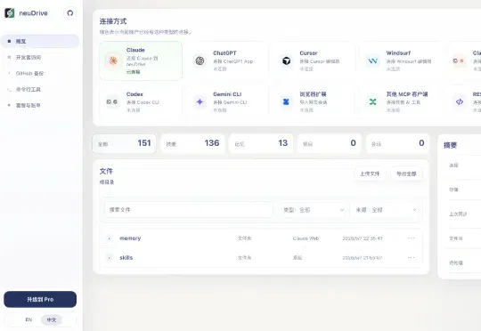 开源个 Agent 用的网盘，让 Skill 跨设备同步