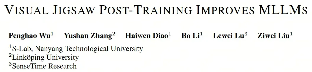 AI玩拼图游戏暴涨视觉理解力，告别文本中心训练，无需标注的多模态大模型后训练范式