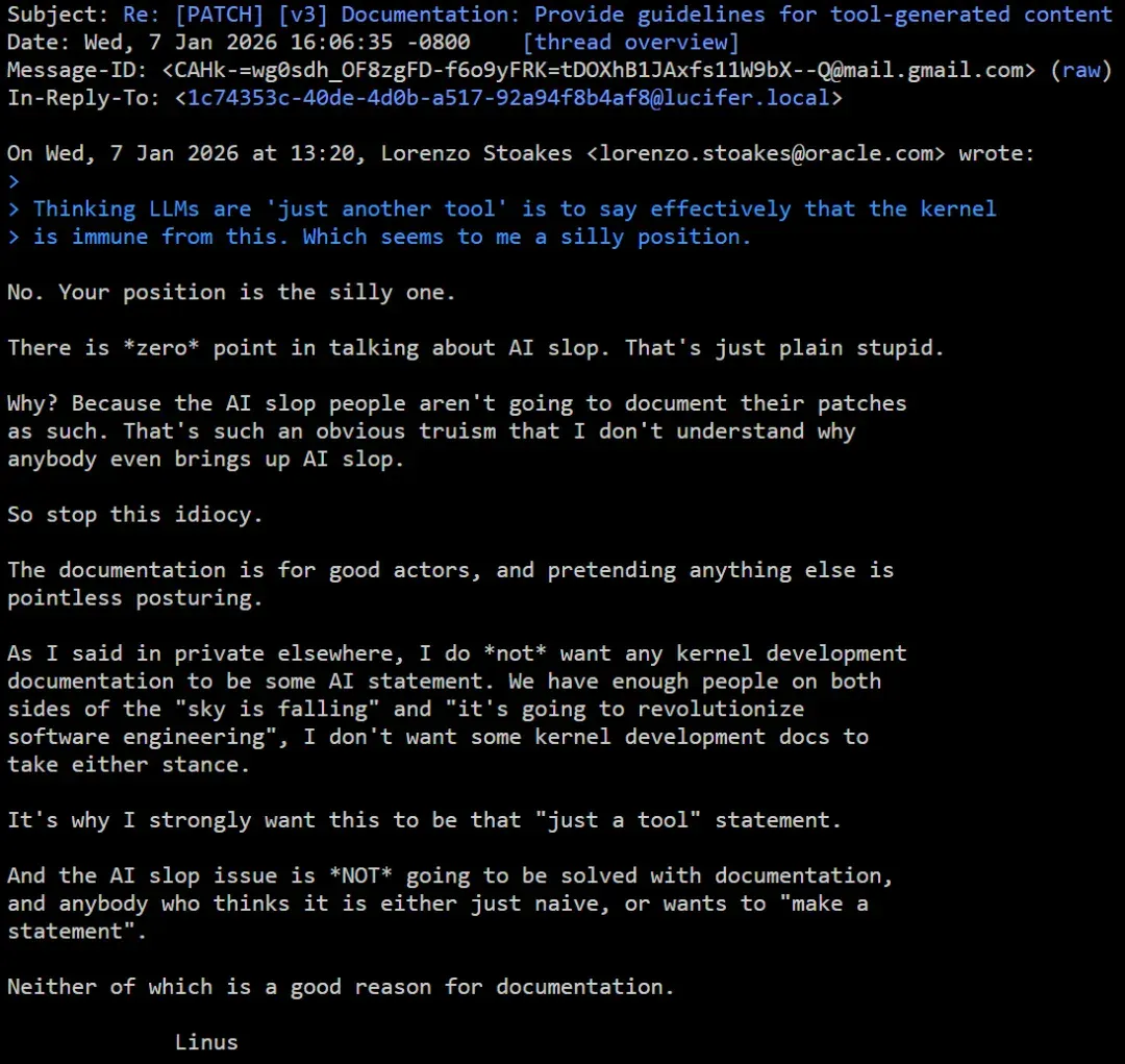真香！刚骂完AI，Linux之父的首个Vibe Coding项目上线