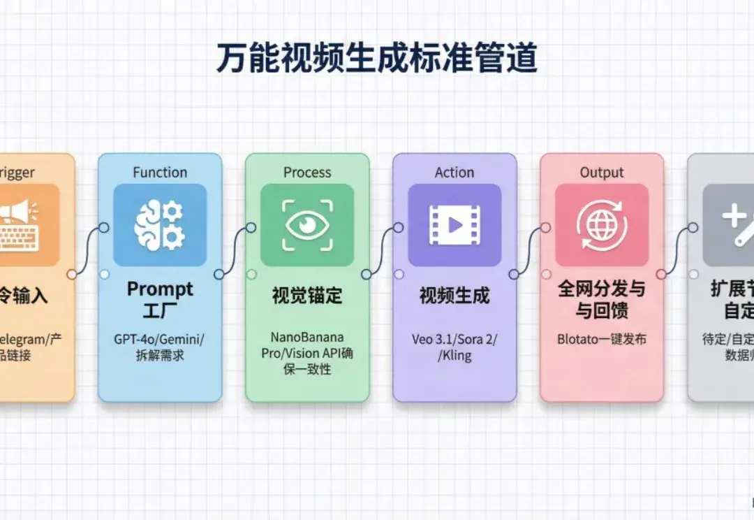 这10个n8n工作流，直接干死了90%的Tiktok视频生产，一键直出100条