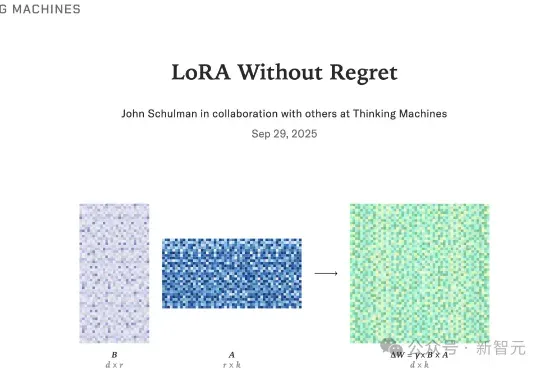 Thinking Machines曝LoRA终极指南:10倍学习率,媲美全参微调