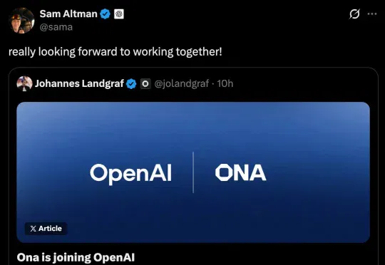OpenAI突然收购Ona！500万人Codex，永不下线