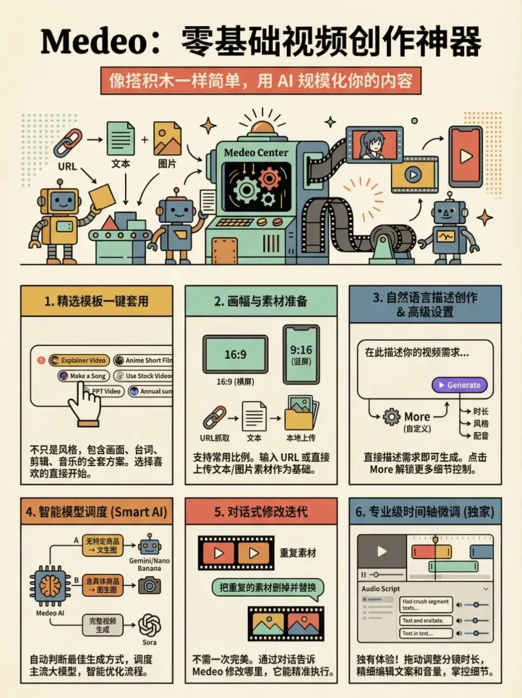Medeo 教程：一次生成无脑抽卡不可取，真正的视频 Agent 应该啥样